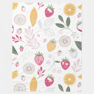 Polaire Couverture Douce Motif Fruit Grand – 60"x80"