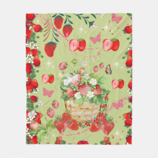 Polaire Couverture Douce Rêve de Fraise