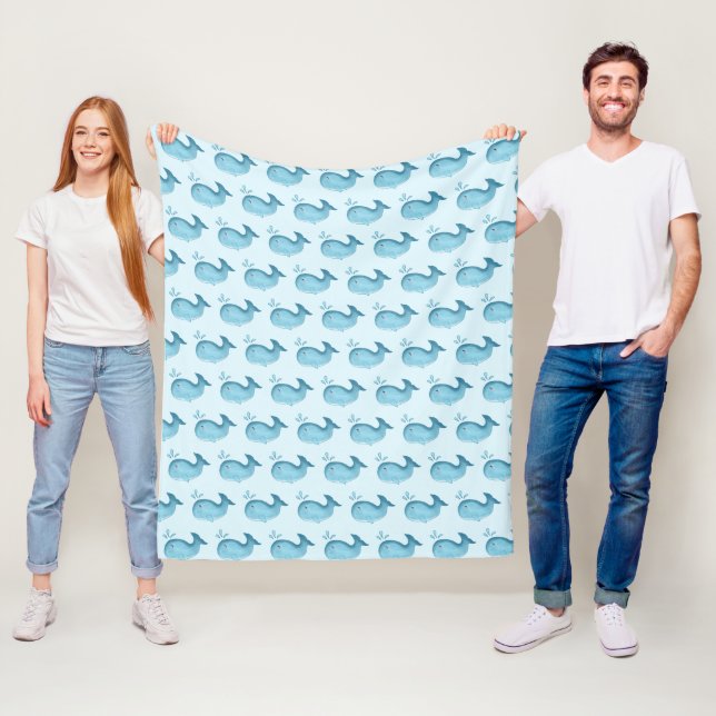 Polaire Couverture Douillette Baleine Bébé Mignonne (En situation)