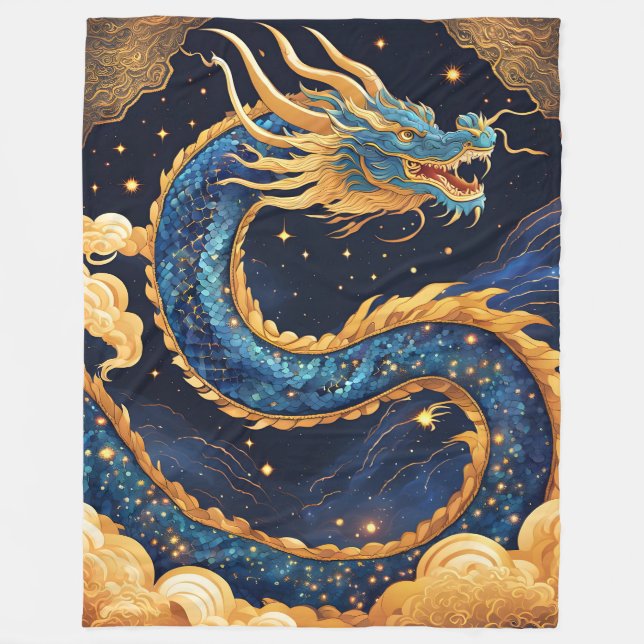 Polaire couverture dragon chinois (Devant)