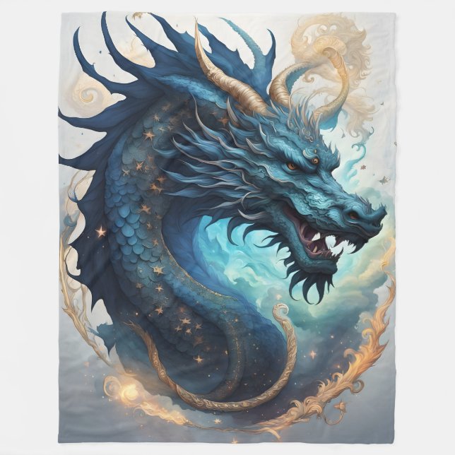 Polaire couverture dragon des nuages (Devant)