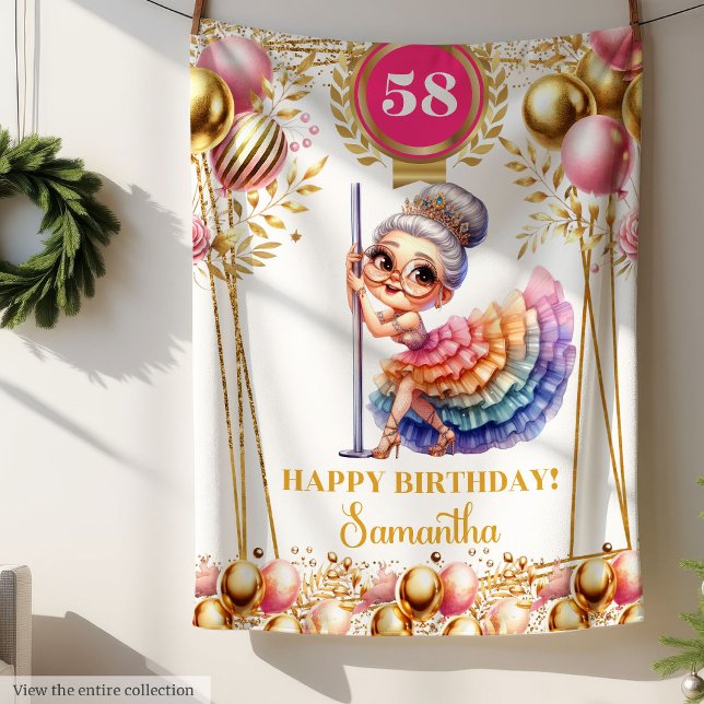 Polaire Couverture Drôle de Grand-Mère avec Nom Personnali (Gold Blush Custom Name Funny Grandma Blanket)