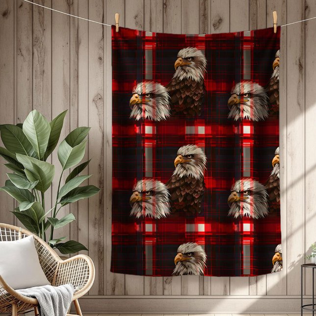 Polaire Couverture Eagle Embrace Étoiles et Bandes Hommage (Eagle Embrace Blanket Stars & Stripes Tribute)
