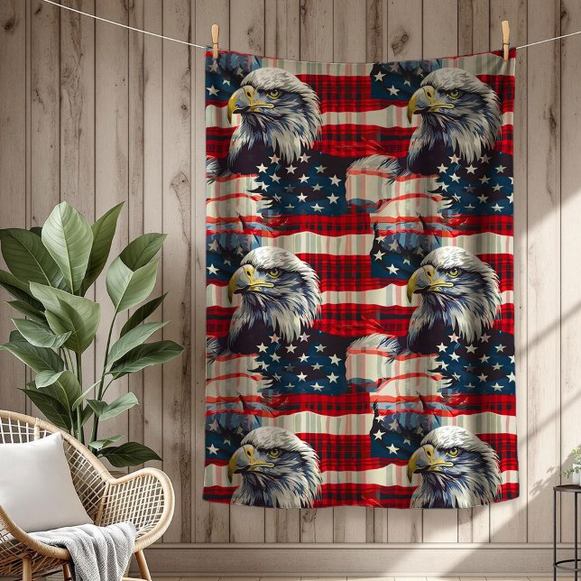 Polaire Couverture Eagle Glory du 4 juillet pour les patri (Fourth of July Blanket Eagle Glory for Patriots)