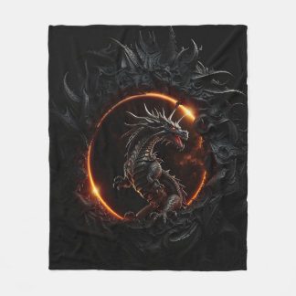 Polaire Couverture Eclipse Solaire Céleste Dragon Mythique