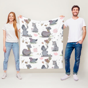 Polaire Couverture "Eleze Elephant & Polka Hen" Boganhues