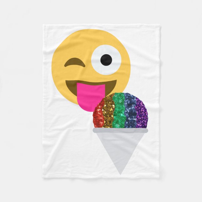 Polaire Couverture émoji de l'évier de parties scintillant (Devant)