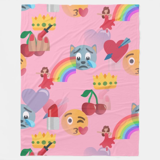 Polaire couverture émoji fille (Devant)