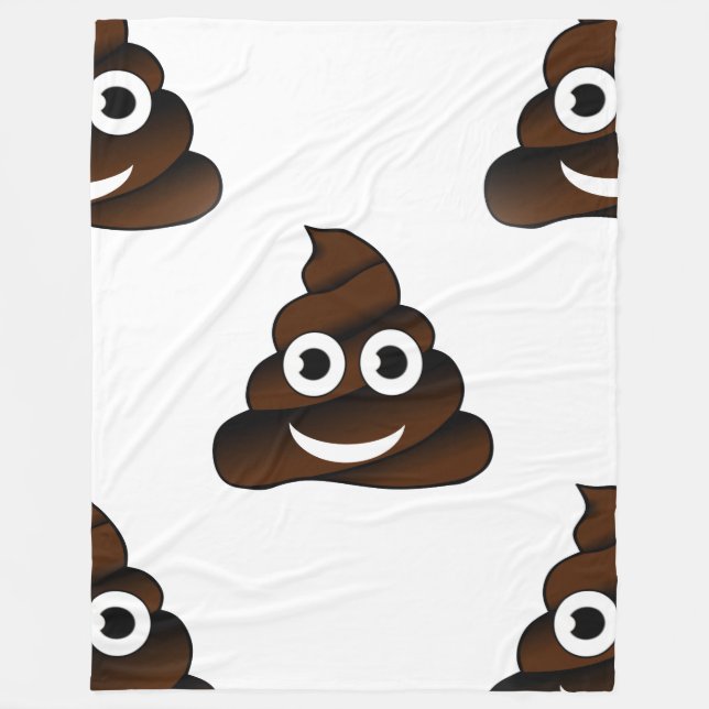 Polaire couverture emoji poop drôle (Devant)
