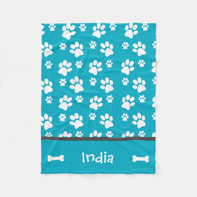 Polaire Couverture Empreinte de patte Chien Chien Chien Pe (Devant)