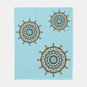 Polaire Couverture en fleece de cuivre Mehndi Fantasy
