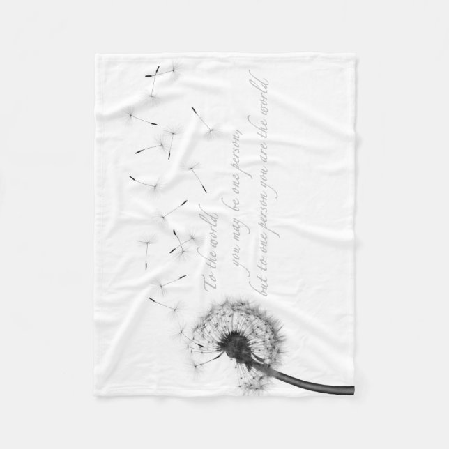 Polaire Couverture en Fleece Inspiration Pissenlit (Devant)