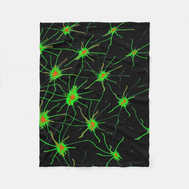 Polaire Couverture en Fleece Neon Synapse Grid (Devant)