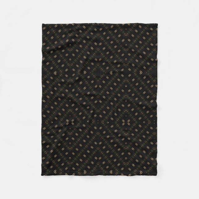 Polaire Couverture en Fleece Texturé à Taches Dorées Foncé (Devant)