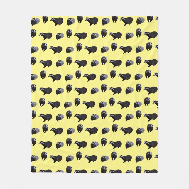 Polaire Couverture en laine Badger Frenzy (Jaune) (Devant)