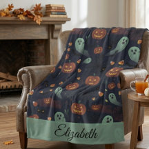 Couverture en laine fantaisie Halloween mignonne e