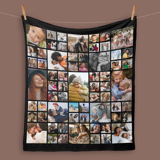 Polaire Couverture en laine personnalisée avec 65 photos e (Créateur téléchargé)