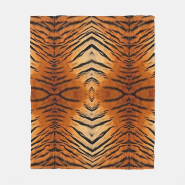 Polaire Couverture en laine style Tigre  (Devant)