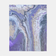 Couverture en laine vierge Abstrait Violet & Or Ve