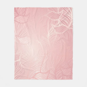 Polaire Couverture en laine vierge damassé or rose vintage