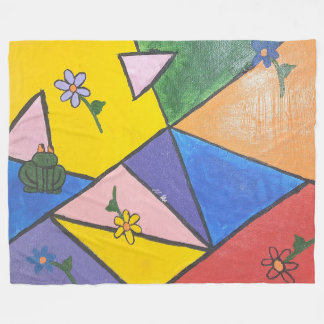 Polaire Couverture en laine vierge Grenouille & Nature
