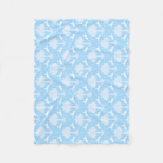 Polaire Couverture en laiton bleu chêne et cerf (horizonta