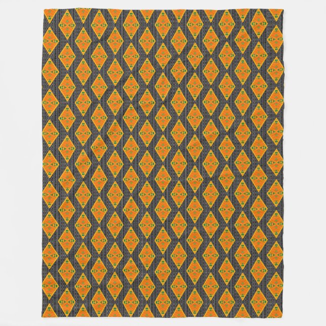 Polaire Couverture en laiton Kente Mudcloth Diamonds (Devant)