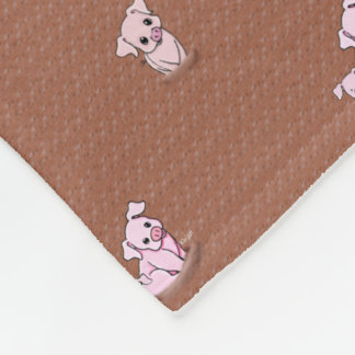 Polaire Couverture en laque KiniArt Pigs de bain boue