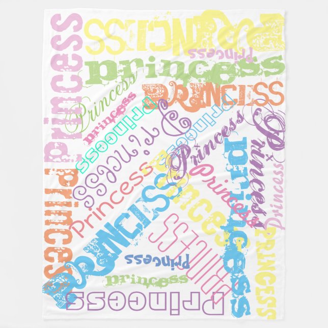 Polaire Couverture en molleton à collage de nom pastel de  (Devant)