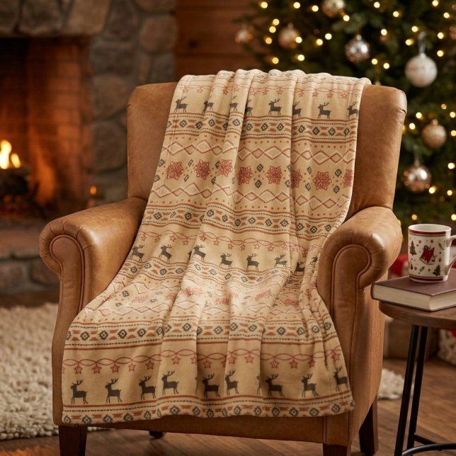 Polaire Couverture en molleton à motif de renne pour pull  (Créateur téléchargé)