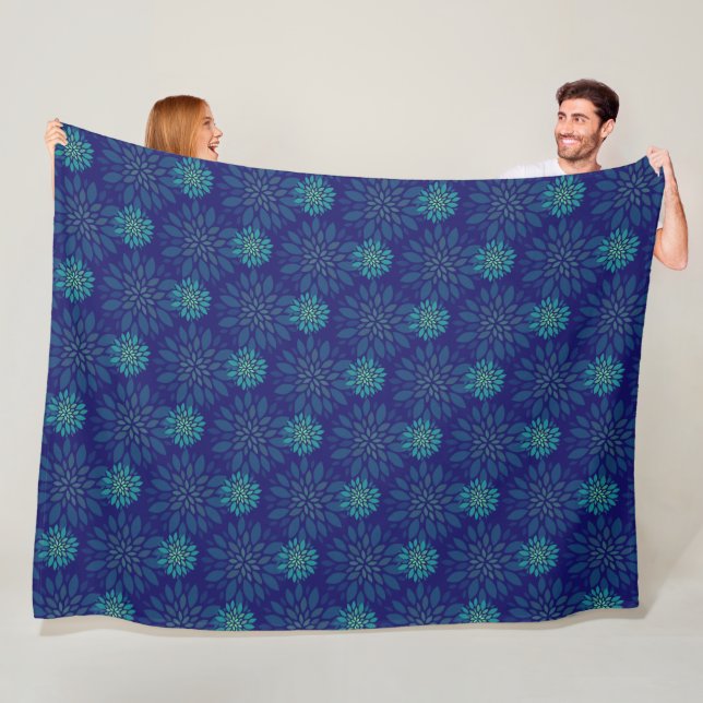 Polaire Couverture en molleton à motif floral  (En situation)