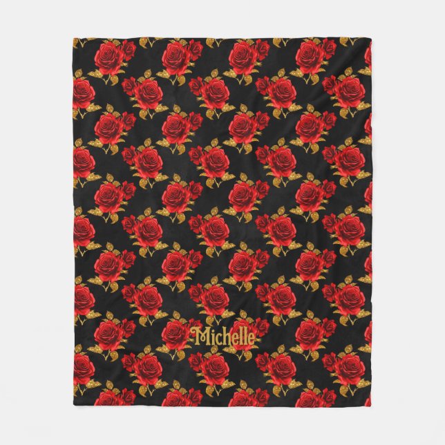 Polaire Couverture en molleton à motif floral gothique (Devant)