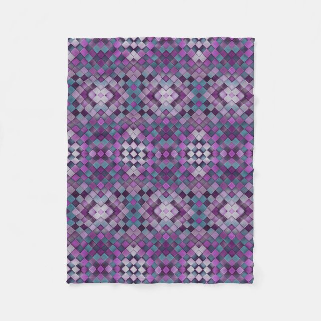 Polaire Couverture en molleton à motif géométrique mosaïqu (Devant)