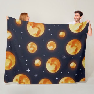 Polaire Couverture en molleton à motif Lune en feu