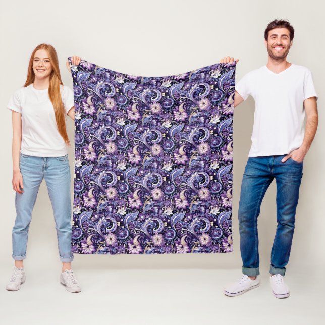 Polaire Couverture en molleton à motif Paisley (En situation)