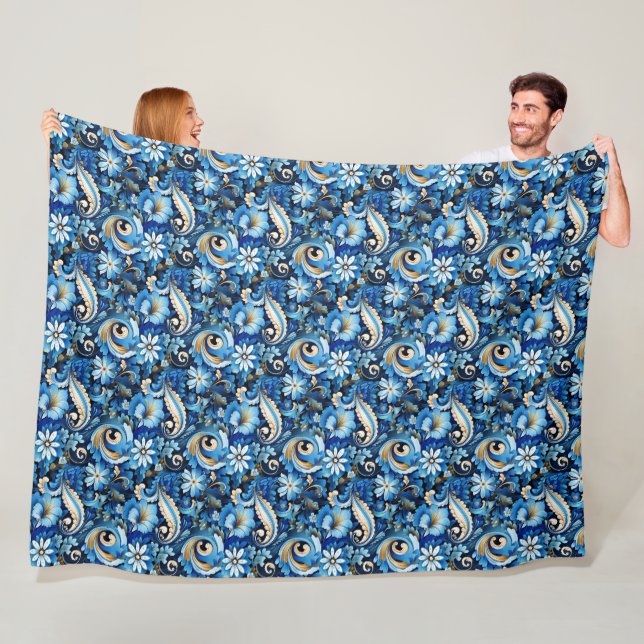 Polaire Couverture en molleton à motif Paisley (En situation)