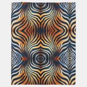 Polaire Couverture en molleton à motif zèbre vibrant