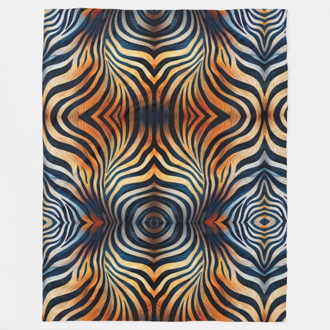 Polaire Couverture en molleton à motif zèbre vibrant  (Devant)