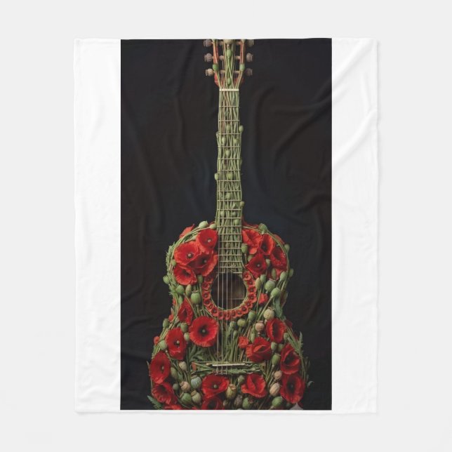 Polaire Couverture en molleton artistique ADOM Floral Guit (Devant)
