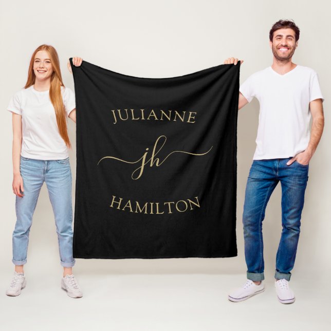 Polaire Couverture en molleton avec monogramme personnalis (En situation)