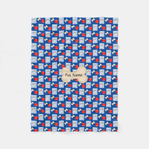 Polaire Couverture en molleton bleu personnalisée Malshi