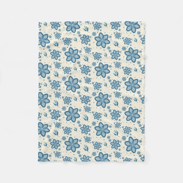 Polaire Couverture en molleton bleu poussiéreux chic Jasmi (Devant)