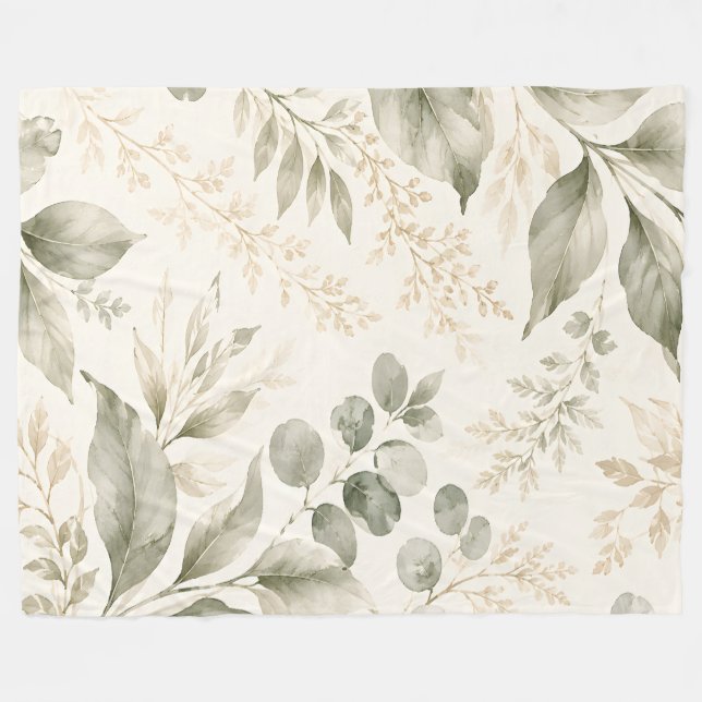 Polaire Couverture en molleton botanique Sage Meadow (Devant (Horizontal))