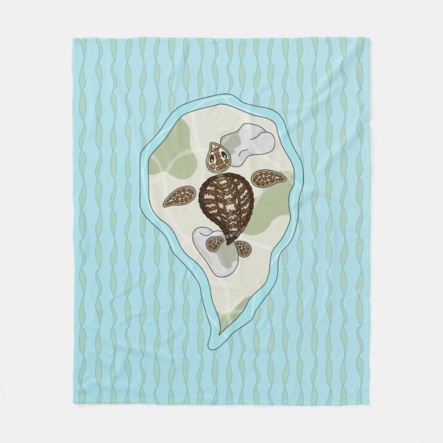 Polaire Couverture en molleton Callie la tortue marine (Devant)