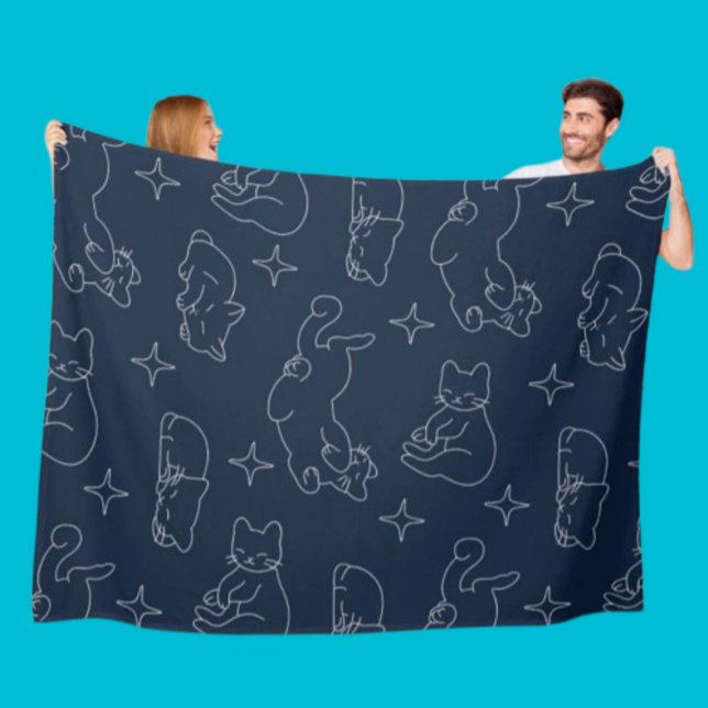 Polaire Couverture en molleton Chat Endormi – Motif de cha (Créateur téléchargé)
