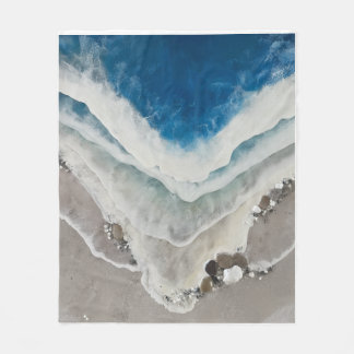 Polaire Couverture en molleton d'art de cristal de vagues