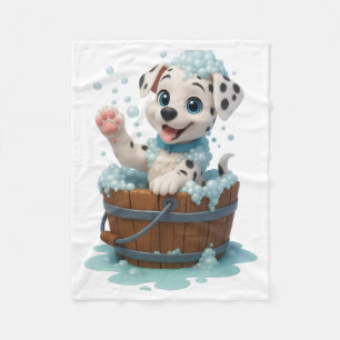 Polaire Couverture en molleton de chiot Dalmatien mignon d