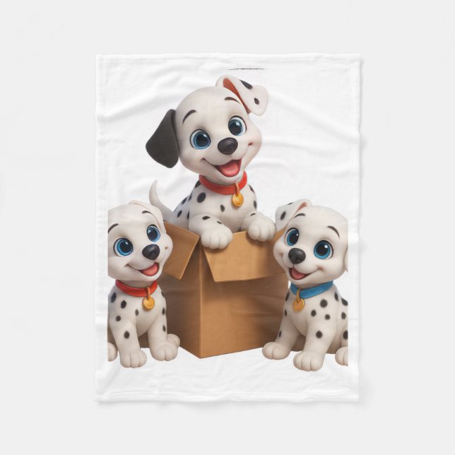 Polaire Couverture en molleton de chiots Dalmatiens mignon (Devant)