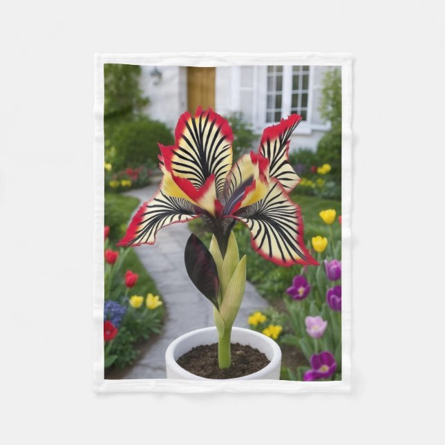 Polaire Couverture en molleton de fleur exotique à motifs  (Devant)