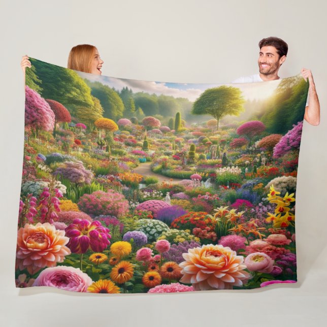Polaire Couverture en molleton de jardin de fleurs de fant (En situation)
